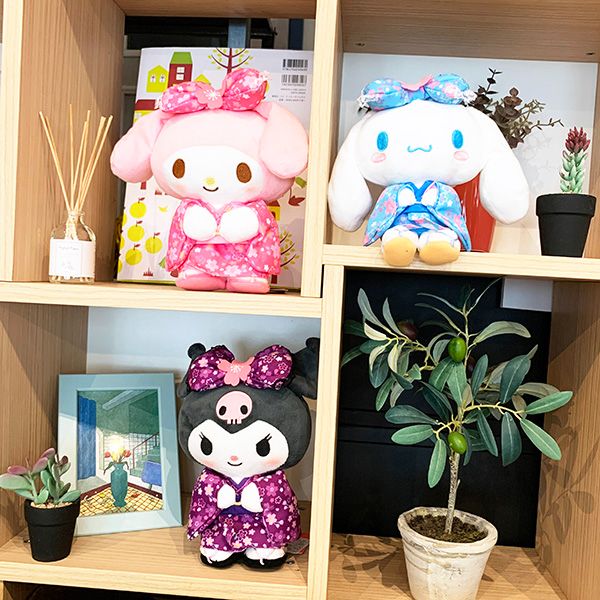 サンリオ ぬいぐるみ S 桜着物 シナモロール  マスコット 人形 シナモン インテリア 和風 着物