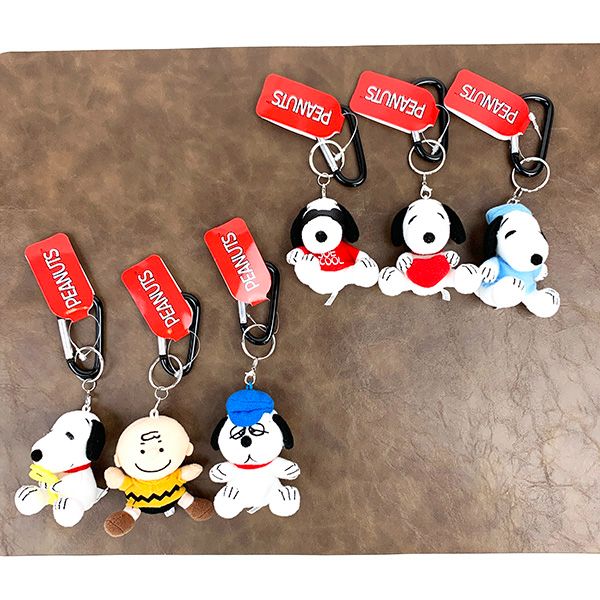 スヌーピー カラビナマスコット ＳＮ ハート 座り キーホルダー