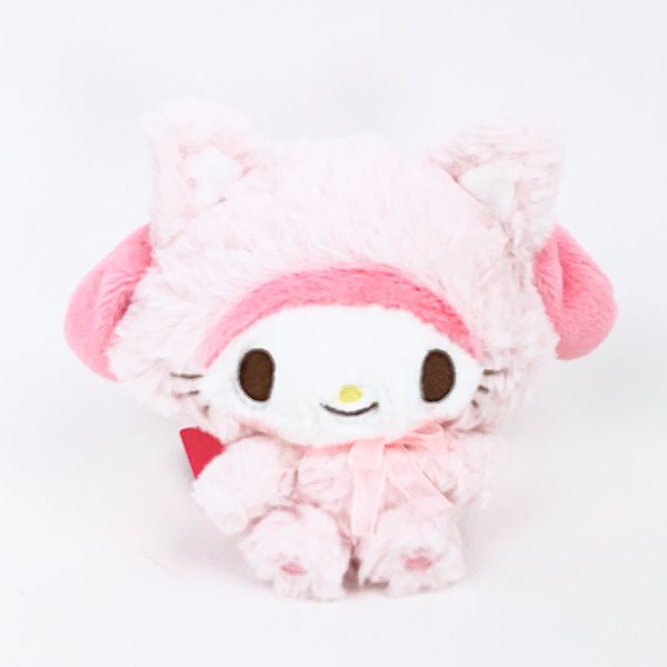 サンリオ ぬいぐるみ ふわくた パステルにゃんこ マイメロディ マスコット 人形 インテリア