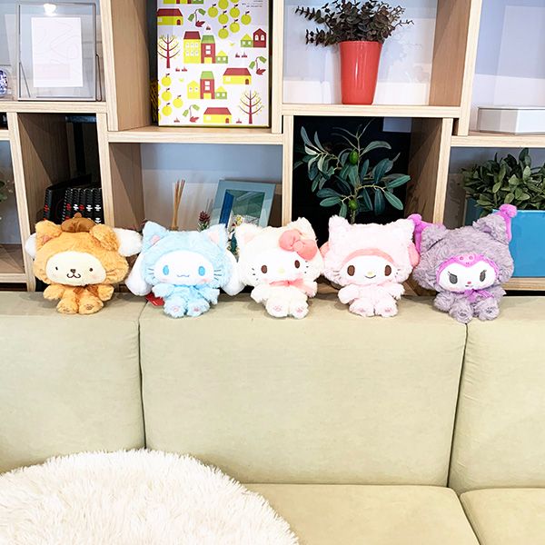 サンリオ ぬいぐるみ ふわくた パステルにゃんこ マイメロディ マスコット 人形 インテリア