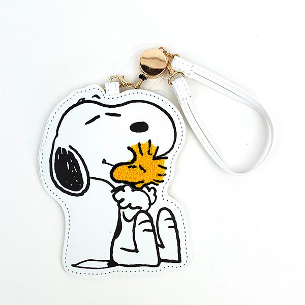 スヌーピー ダイカットリールパス ハグ パスケース リール付き 定期入れ ICカードケース 通勤 通学