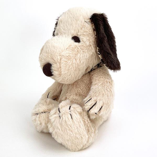  スヌーピー モカチェック Ｓ ぬいぐるみ インテリア ブラウン