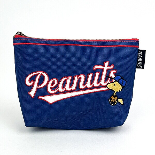 スヌーピー SNOOPY 化粧ポーチ ベースボール 小物入れ ネイビー