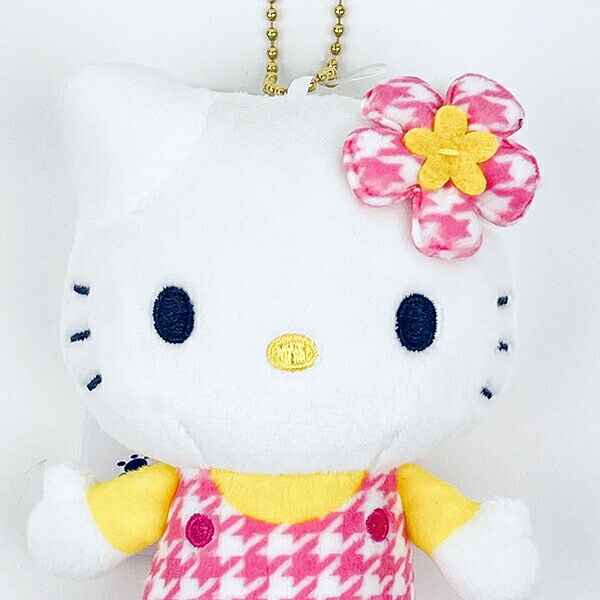 サンリオ ハローキティ マスコットコレクション カオハナ ピンク ぬいぐるみ 千鳥柄 サンリオ