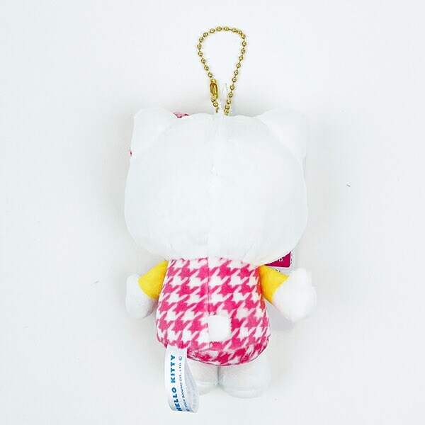 サンリオ ハローキティ マスコットコレクション カオハナ ピンク ぬいぐるみ 千鳥柄 サンリオ