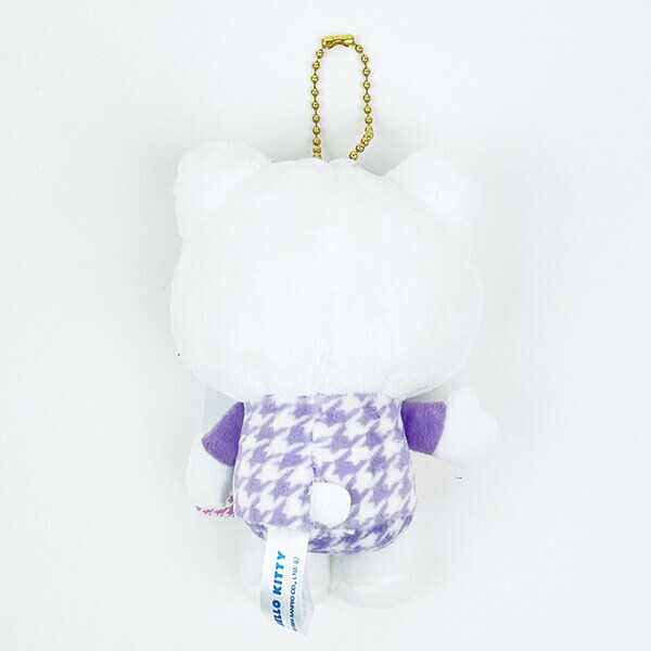 サンリオ ハローキティ マスコットコレクション カオハナ パープル ぬいぐるみ 千鳥柄 サンリオ