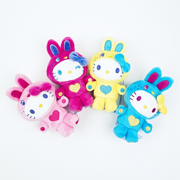 サンリオ ハローキティ マスコットコレクション カラフルバニー ブルー ぬいぐるみ サンリオ