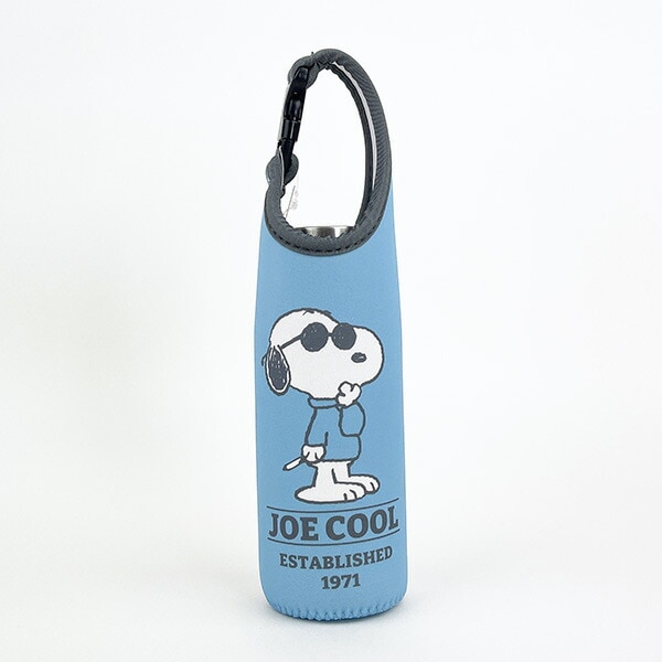 SNOOPY ペットボトルカバー600ml サックスブルー ジョー・クール ブルー サマー ランチ スヌーピー