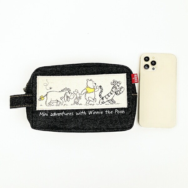 ディズニー くまのプーさん デニムスクエアポーチ フレンズ 小物入れ