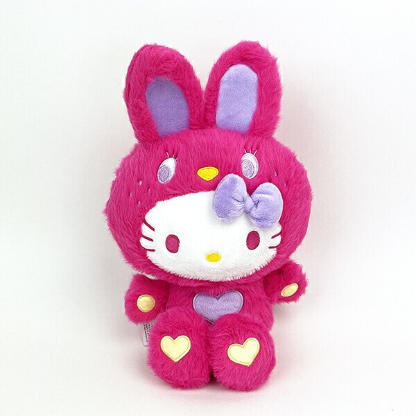 サンリオ ハローキティ ぬいぐるみ カラフルバニー Ｓ マジェンタ マスコット インテリア