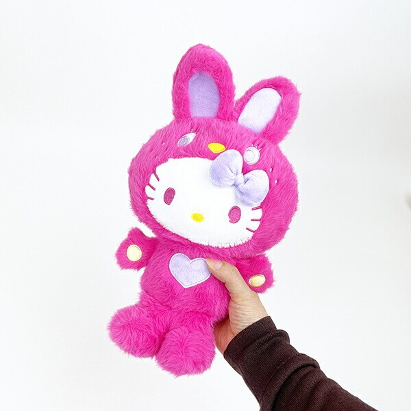 サンリオ ハローキティ ぬいぐるみ カラフルバニー Ｓ マジェンタ マスコット インテリア