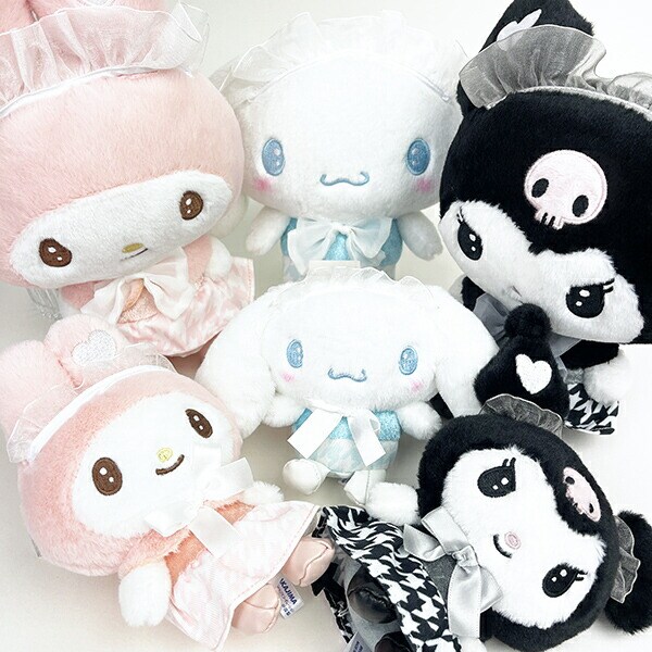 サンリオ シナモロール フレンチ千鳥 ぬいぐるみ Ｓ インテリア ホワイト