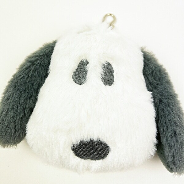 スヌーピー フェイスパスケース グレー 定期入れ 通勤通学 SNOOPY