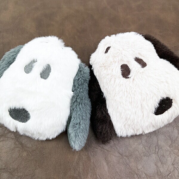 スヌーピー フェイスパスケース グレー 定期入れ 通勤通学 SNOOPY