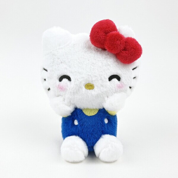 サンリオ ハローキティ いろいろふぇいす うふふ マスコット キーホルダー ぬいぐるみ ブルー