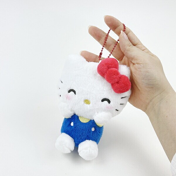 サンリオ ハローキティ いろいろふぇいす うふふ マスコット キーホルダー ぬいぐるみ ブルー