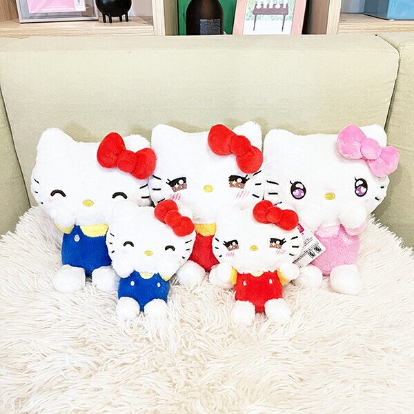 サンリオ ハローキティ いろいろふぇいす うふふ マスコット キーホルダー ぬいぐるみ ブルー