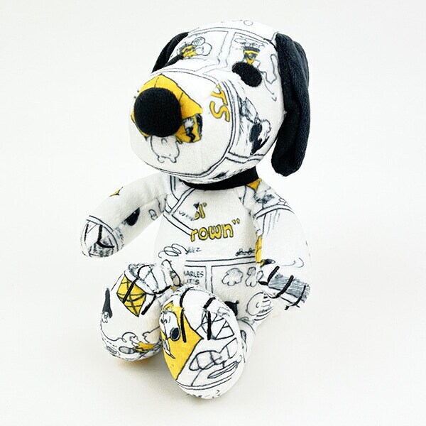 スヌーピー SNOOPY 75th コミック S ぬいぐるみ インテリア イエロー