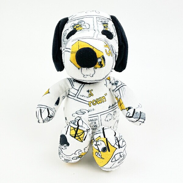スヌーピー SNOOPY 75th コミック S ぬいぐるみ インテリア イエロー