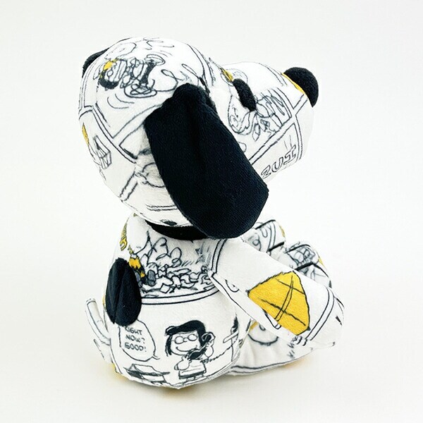 スヌーピー SNOOPY 75th コミック S ぬいぐるみ インテリア イエロー