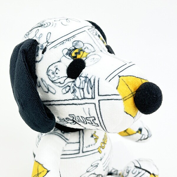 スヌーピー SNOOPY 75th コミック S ぬいぐるみ インテリア イエロー