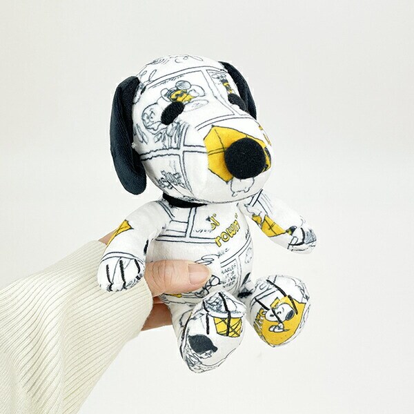 スヌーピー SNOOPY 75th コミック S ぬいぐるみ インテリア イエロー