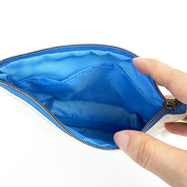 スヌーピー 75th セレブレーション サガラ化粧ポーチ 小物入れ ブルー