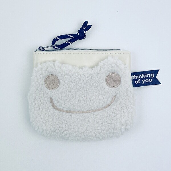 かえるのピクルス もこフェイス ティッシュポーチ 化粧品入れ 小物入れ もこもこ