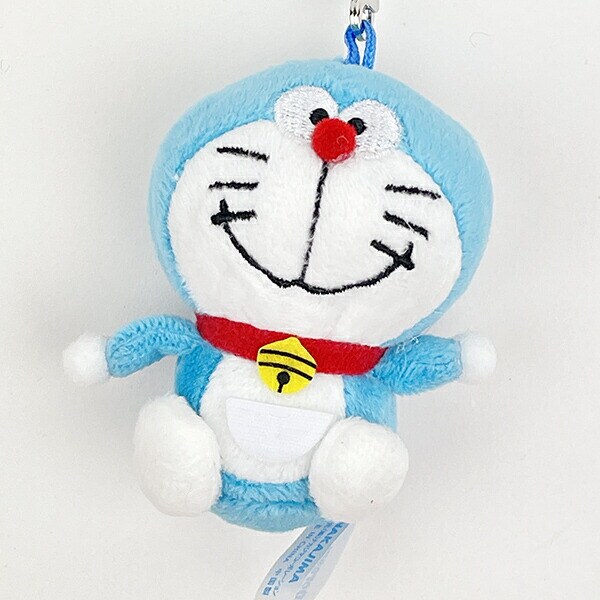 ドラえもん カラビナ マスコット ぬいぐるみ キーホルダー ブルー