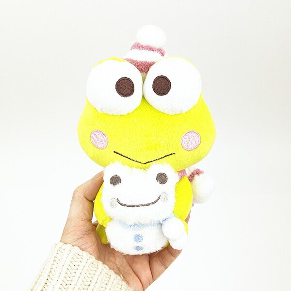 サンリオ けろけろけろっぴ×かえるのピクルス ぬいぐるみS （雪だるま/けろけろけろっぴ）