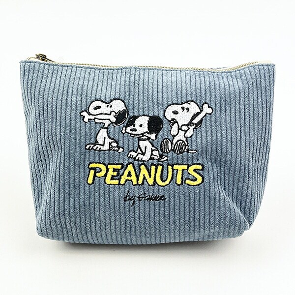 スヌーピー 75th 化粧ポーチ ブルー 小物入れ 75周年 SNOOPY