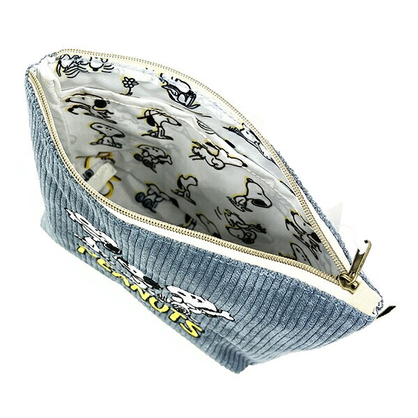 スヌーピー 75th 化粧ポーチ ブルー 小物入れ 75周年 SNOOPY