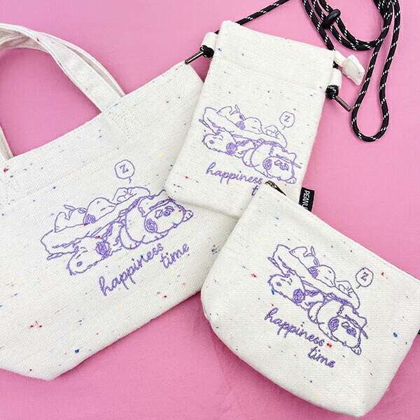 スヌーピー オラフ＆アンディ 化粧ポーチ コスメポーチ ホワイト SNOOPY