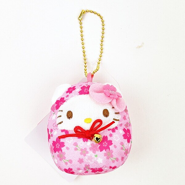サンリオ ハローキティ 桜だるま マスコット ピンク ぬいぐるみ キーホルダー