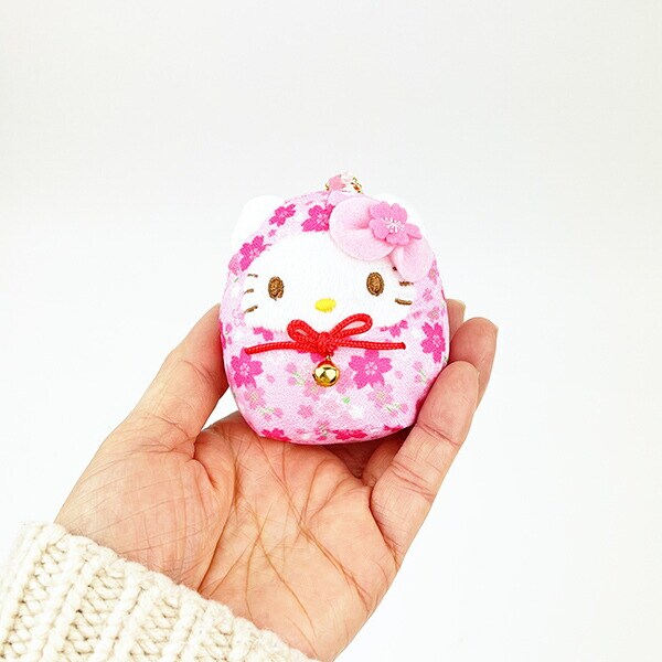 サンリオ ハローキティ 桜だるま マスコット ピンク ぬいぐるみ キーホルダー