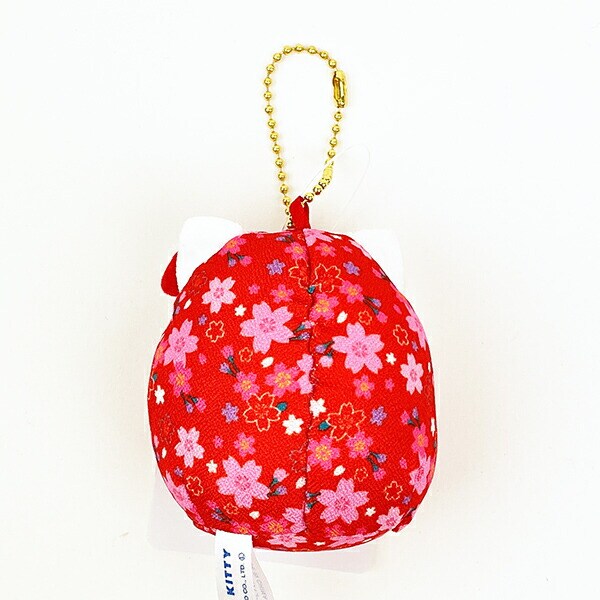 サンリオ ハローキティ 桜だるま マスコット レッド ぬいぐるみ キーホルダー