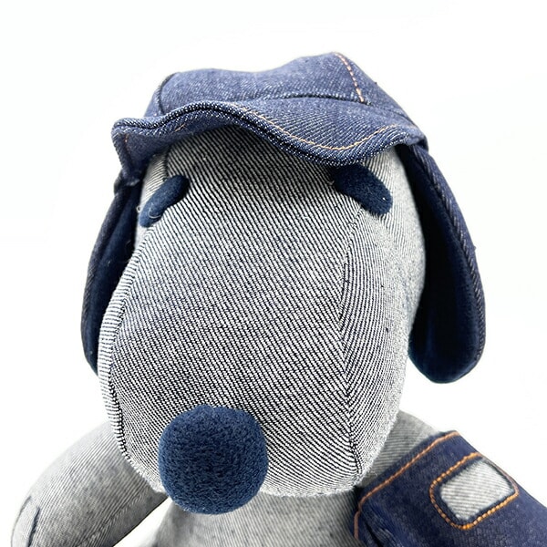 スヌーピー EDWIN ベースボール ぬいぐるみ S インテリア デニム SNOOPY