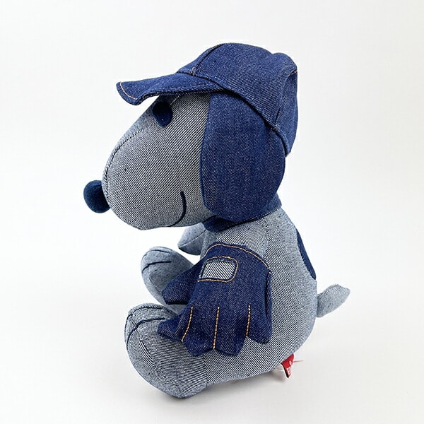 スヌーピー EDWIN ベースボール ぬいぐるみ S インテリア デニム SNOOPY