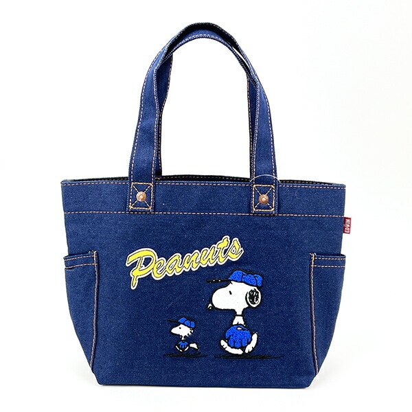 スヌーピー EDWIN ベースボール ミニトート バッグ ランチバッグ デイユーズ SNOOPY
