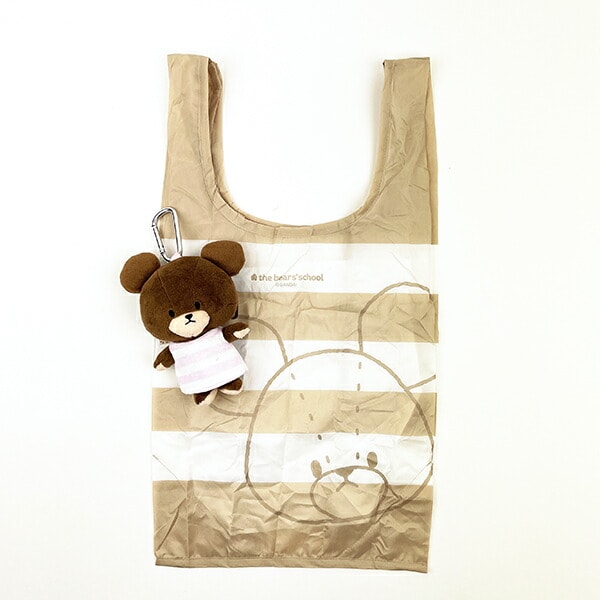 くまのがっこう ぬいぐるみエコバッグ ボーダー お買い物 かばん