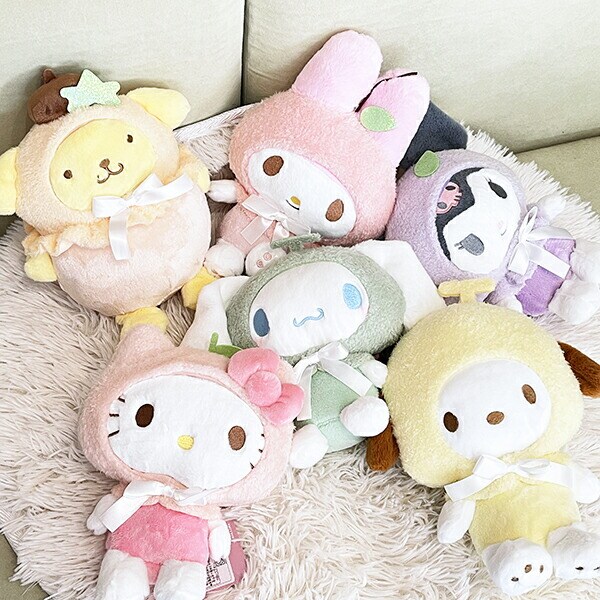 サンリオ ポチャッコ パステルフルーツケープ ぬいぐるみ S インテリア グリーン