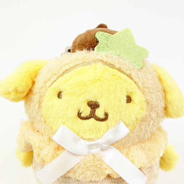 サンリオ ポムポムプリン パステルフルーツケープ マスコット ぬいぐるみ イエロー