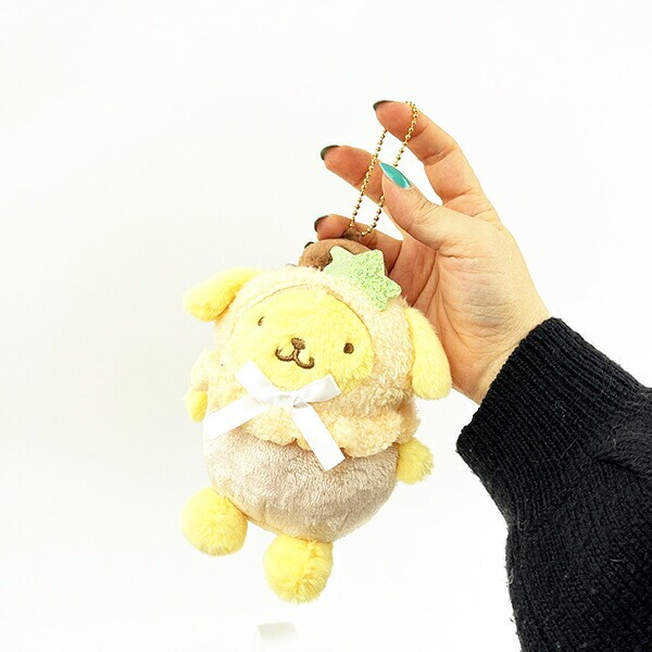 サンリオ ポムポムプリン パステルフルーツケープ マスコット ぬいぐるみ イエロー