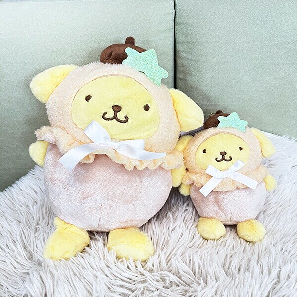 サンリオ ポムポムプリン パステルフルーツケープ マスコット ぬいぐるみ イエロー