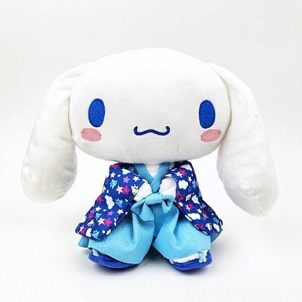 サンリオ シナモロール 千鳥着物 M ぬいぐるみ ブルー