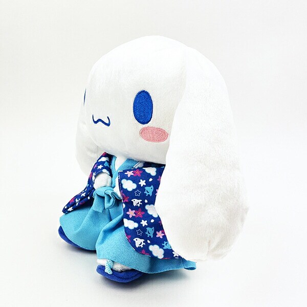 サンリオ シナモロール 千鳥着物 M ぬいぐるみ ブルー