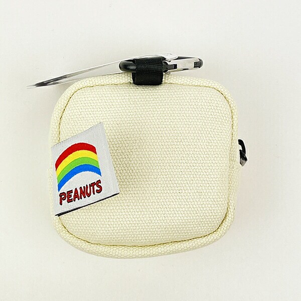 スヌーピー カラフル カラビナミニポーチ ホワイト 小物入れ SNOOPY