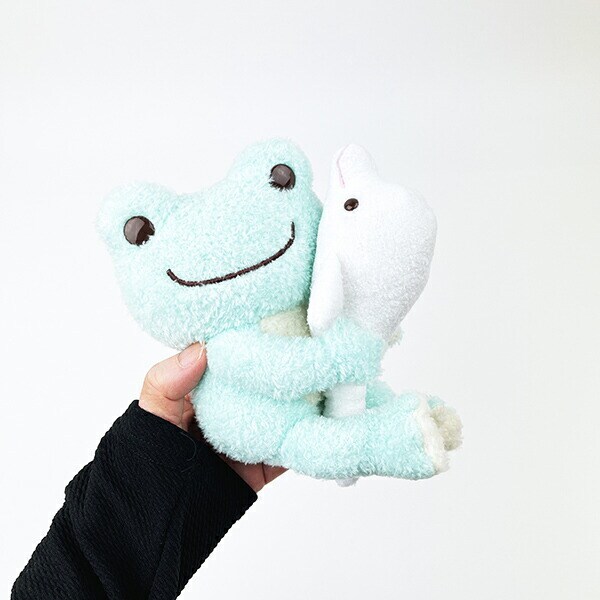 かえるのピクルス 海のおともだち ペア ぬいぐるみ S グリーン マスコット 人形