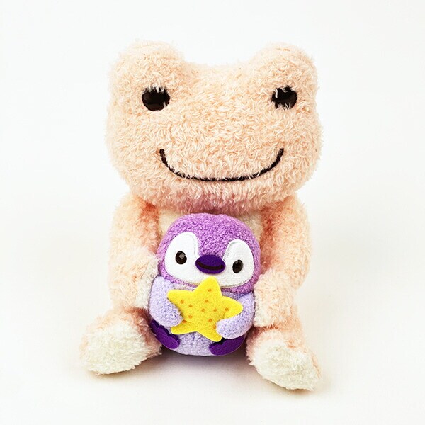 かえるのピクルス 海のおともだち ペア ぬいぐるみ S ピンク マスコット 人形