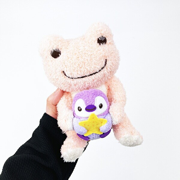 かえるのピクルス 海のおともだち ペア ぬいぐるみ S ピンク マスコット 人形